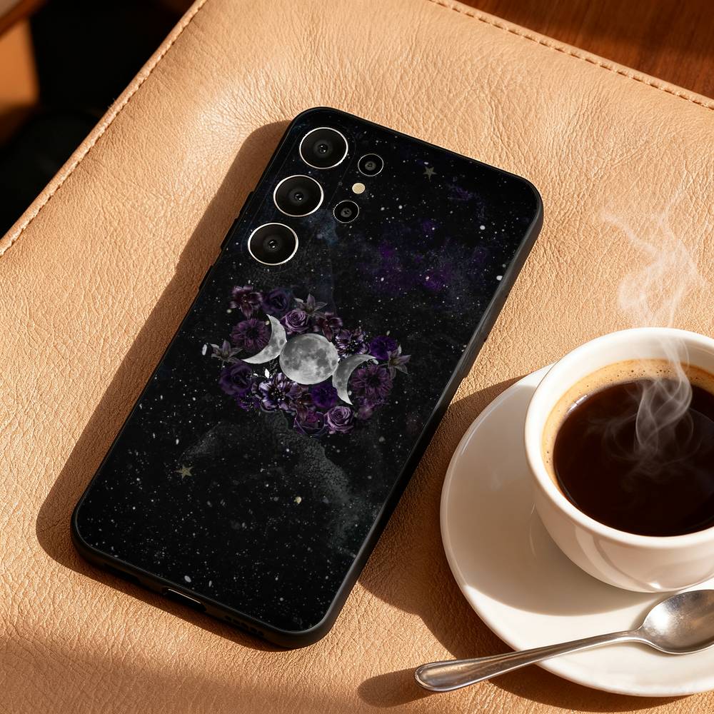 Чехол для телефона O-Occult Witchcraft Moon Gothic Witch для Samsung S25, S24, S21, S22, S23, S30, Ultra, S20, FE, Lite, 10, 9, Черный