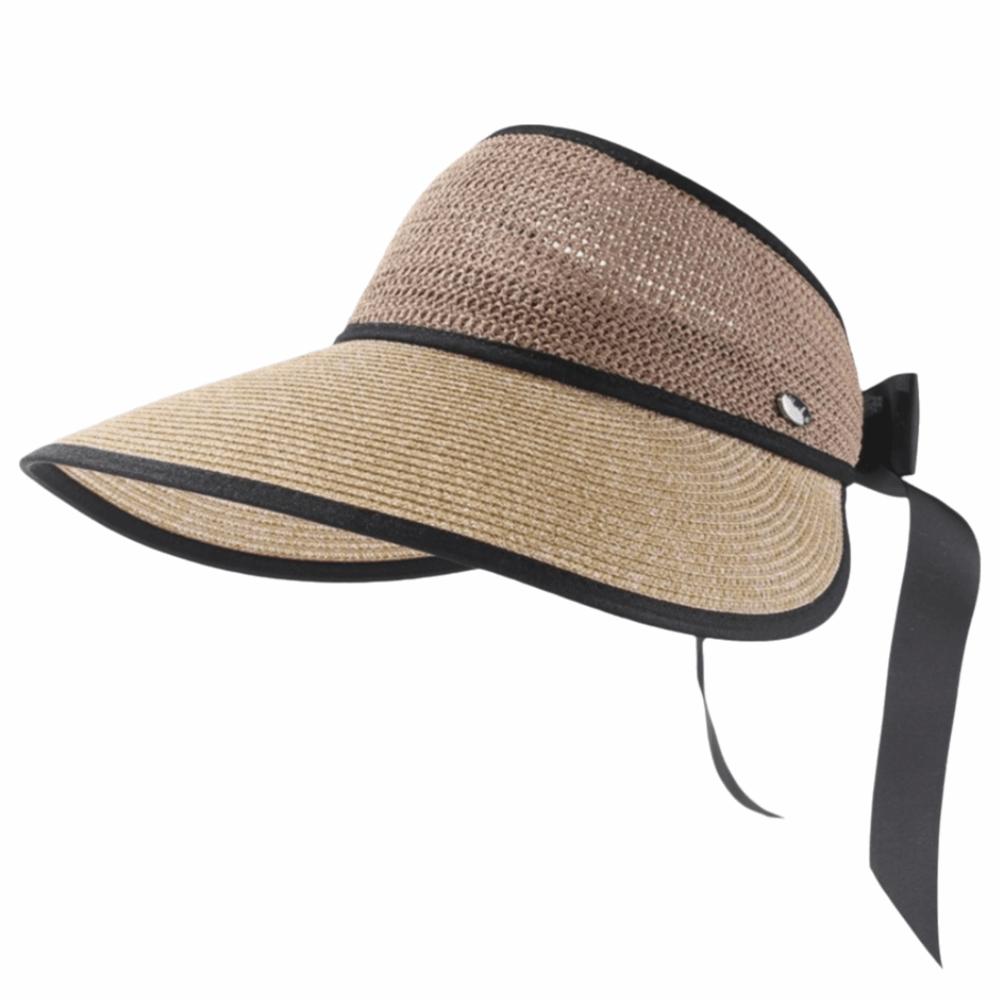 Breathable Foldable Sun Hat Adjustable Empty Top Sun Hat Durable Straw Sun Visors Beach