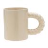 Mug Ceramic Cup Sesame Glaze Cup Large Capacity Coffee Cup Household Water Cup Twist Handle Straight Cup