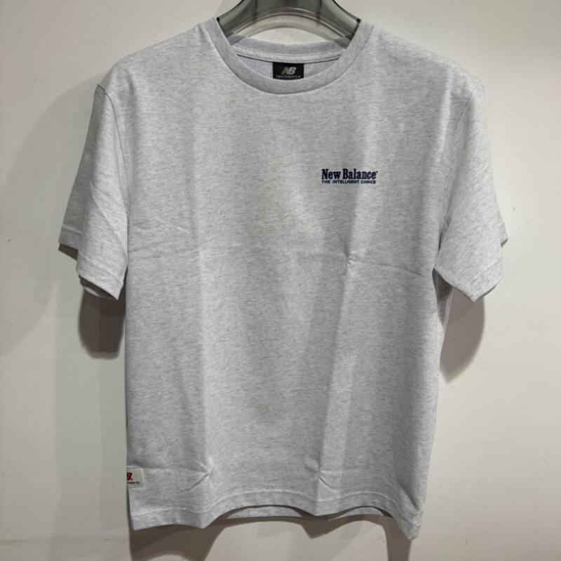 New Balance Футболка Uni Flying Boston с коротким рукавом Nbnef21313 светло-серая