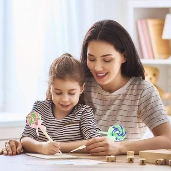 Lollipop ballpoint pen 8-piece set cute swirl candy writing instruments oil-based stationery fun giveaway gift girls presents prizes childrens