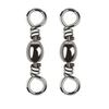 100pcs Solid Ring Fishing Snap Connector Stainless Steel 360 degree rotation fishing Rolling Swivel Swivel ring