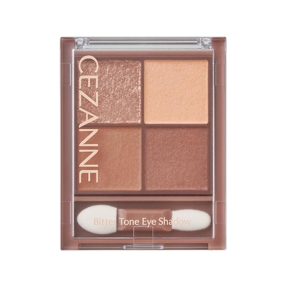 CEZANNE Bitter Tone Eyeshadow 01 Orange Ganache 4.5g Sheer Matte Rich Brown Powder