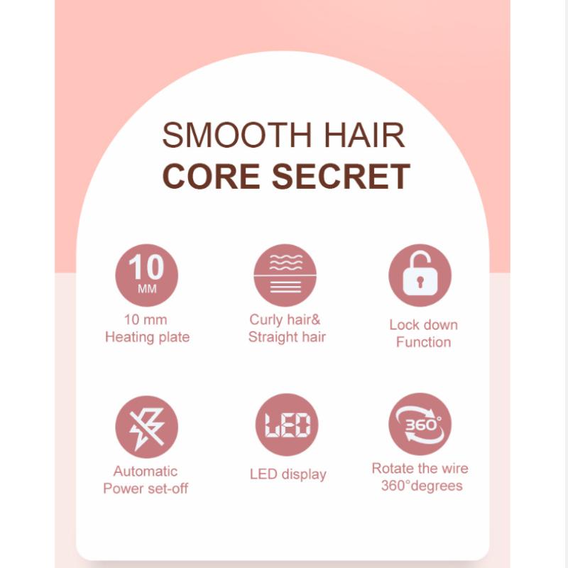 Мини 2 в 1 выпрямитель для волос и щипцы для завивки 9 мм утюжок для выпрямления коротких волос инструменты для укладки керамические щипцы для завивки гофре