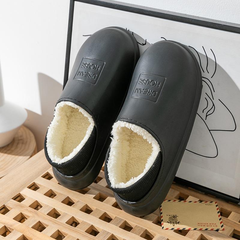 Thick Soled Cotton Slippers Women's Warm Shoes Cotton Shoes