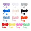 Straw Cap Bow Shape 10mm Dust-Proof Leak-proof Reusable Food Grade Bottle Straw Dust Cover Tumblers Straw Toppers