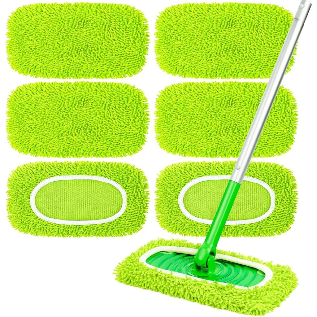 Reusable Mop Pads with High Water Absorption and Ultra-fine Fiber Cleaning Pads That Can Firmly Adhere To Most Standard Mops