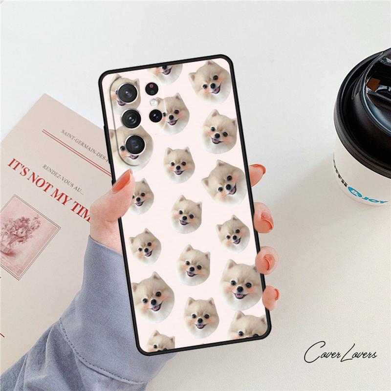Pomeranian Dog phone case For Samsung Galaxy S24 S25 S23 S22 Ultra Note 10 20 Plus S20 S21 FE Cover