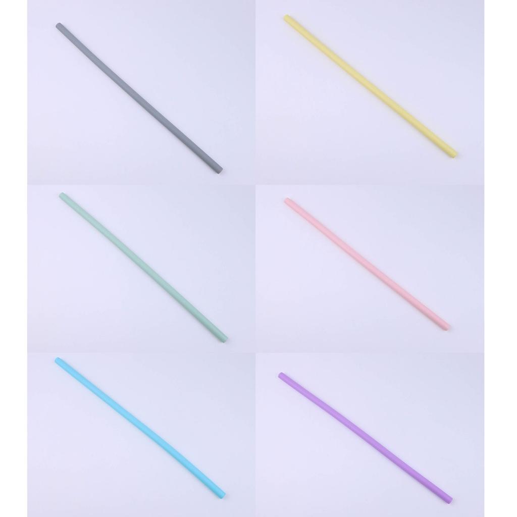 Pack of 6 Colorful Silicone Straws Travel Cups Straws Silicone Material Replacement Accessory Reusable Straw for Cups