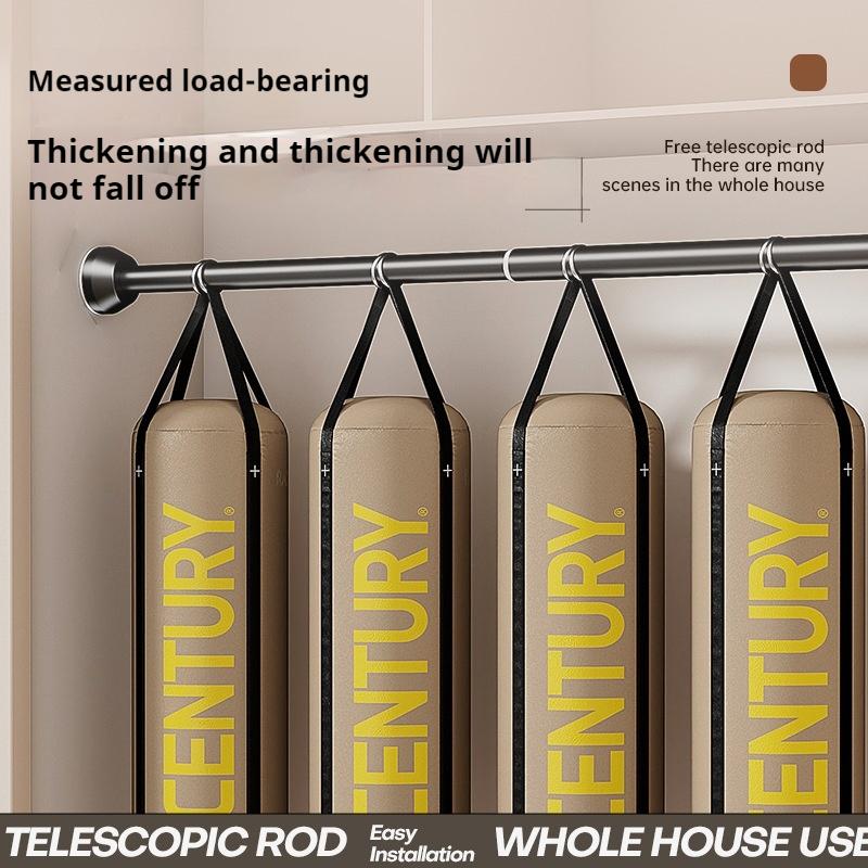 Черная регулируемая сушилка для одежды из нержавеющей стали 65-255 см, телескопическая штанга без сверления, карниз для штор для балкона, ванной комнаты