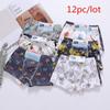 12pc/lot Boys Underwear Kids Panties Briefs Cartoon Children Underpants 2-12Years