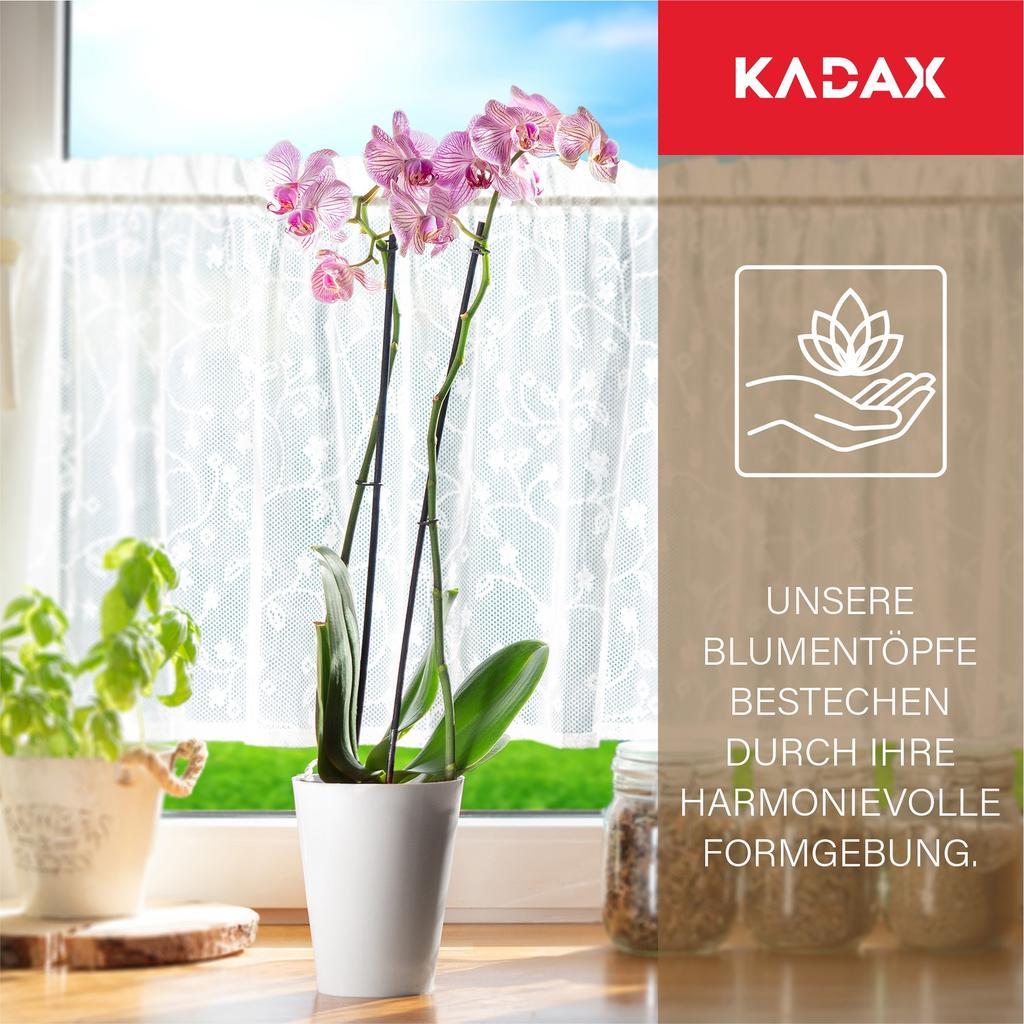 KADAX Горшок Кашпо Для Орхидеи Подставка Пластиковый Цветы 13 см Белый