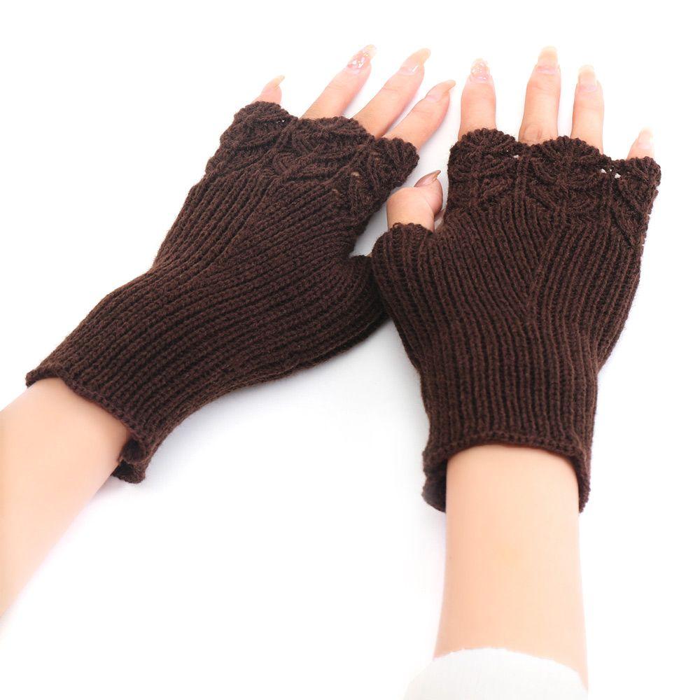 Зимние эластичные мягкие митенки без пальцев, вязаные перчатки, толстые теплые гетры