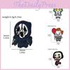 Creative Cartoon Halloween Series Brooch Scary Dark Metal Badge With Screaming Chainsaw Clown
