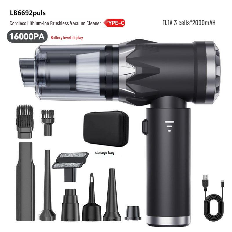 Мощный беспроводной ручной автомобильный пылесос – Сильное всасывание, Перезаряжаемый, для использования в салоне автомобиля и дома