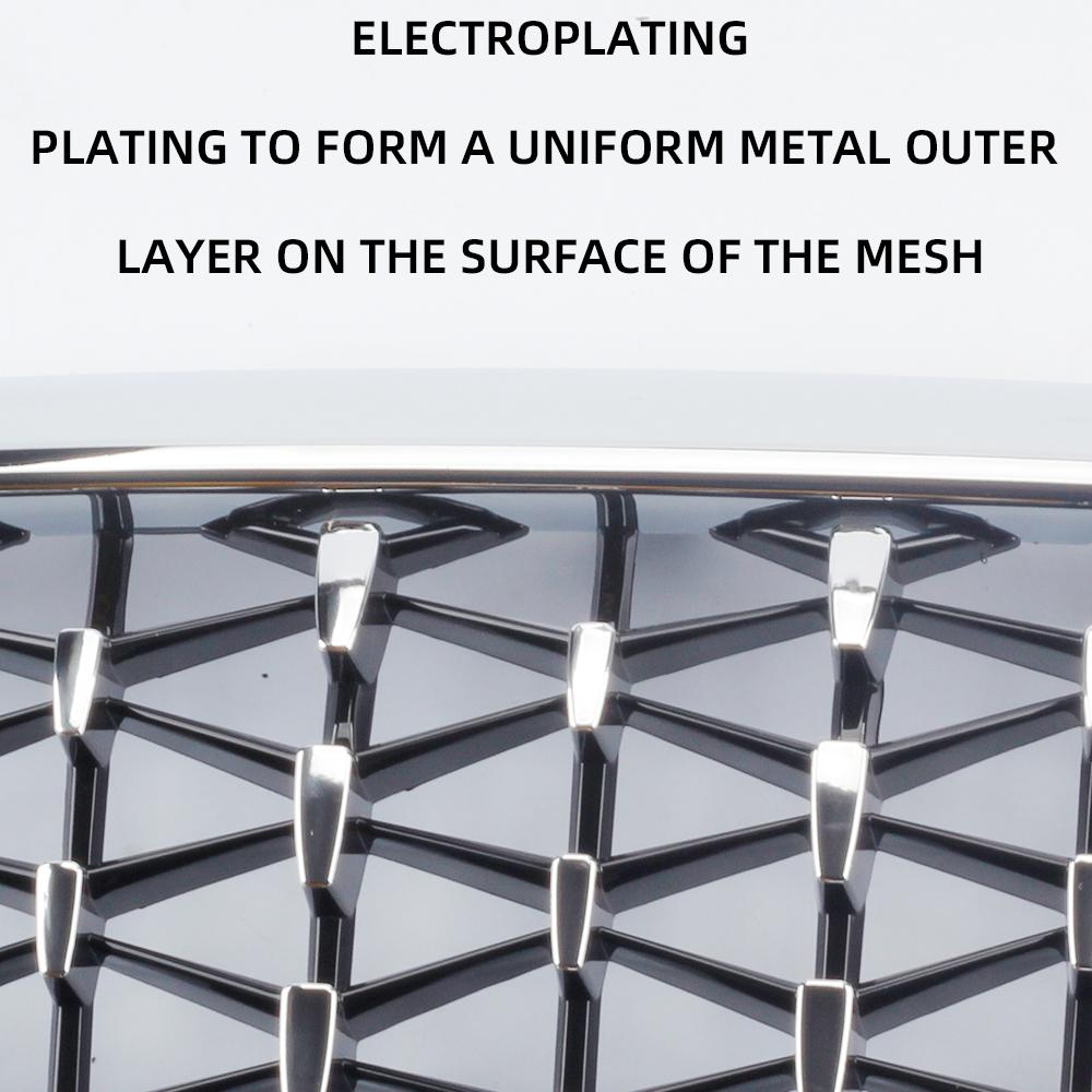 Автомобильная решетка переднего бампера ABS Diamond с накладкой, гоночные решетки для почек для BMW 5 серии G30 2017-2020, замена стиля автогриля