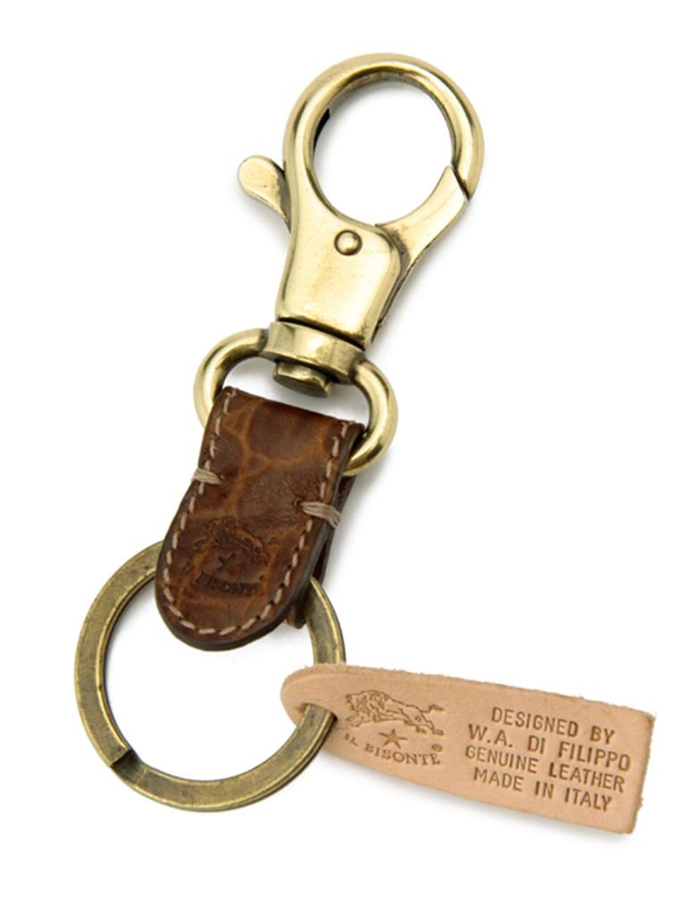 Key Ring F Brown [Il Bisonte] 54_1_5402305350