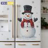 Рождественский снеговик снежинка наклейки на стену холодильник новогоднее украшение мурал мультяшная комната украсить домашний декор самоклеящиеся наклейки