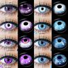 Косплей Фиолетовый Цвет Контактные Линзы для Глаз Синие Линзы Colorcon Аниме Coser Линзы Макияж Глаз Pupilentes