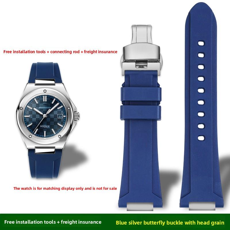 5 цветов Фторкаучуковый Ремешок для часов Для IWC Engineer IW328903 IW328901 IW328902 Водонепроницаемый FKM Ремешок для часов Мужской Резиновый Браслет