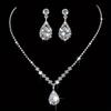3-piece Fashion Jewelry Set Shiny Luxurious Evening Dress Accessories with Rhinestone Necklace and Earrings Suitable for Brides