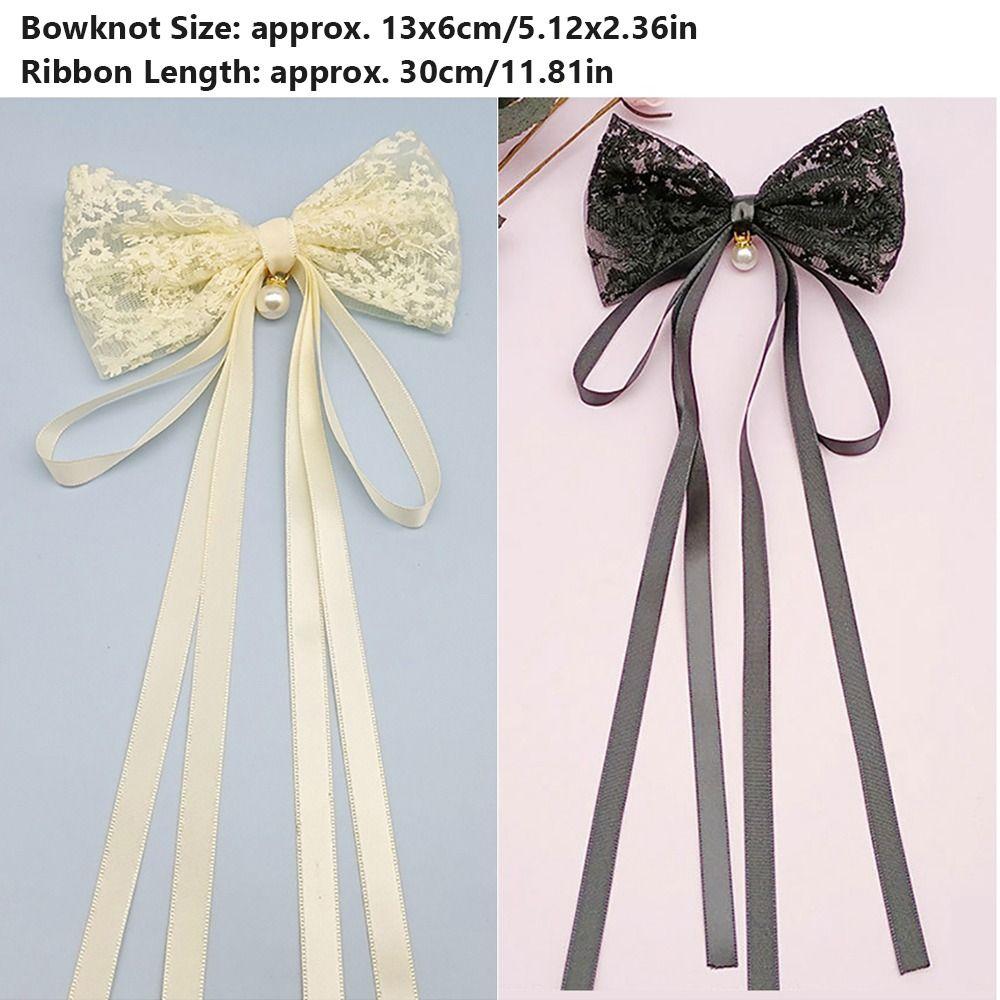 Korean Style Bowknot Hair Clips Lace Girls Headwear Elegant Bowknot Barrette Girls