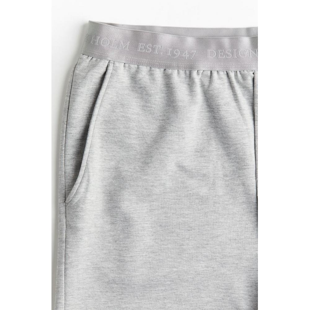 Пижамные шорты HM светло-серые меланжевые