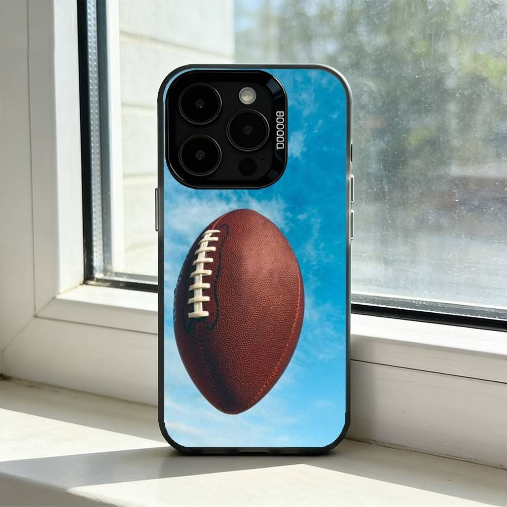 American Football Sport Phone Case For iPhone 17,16,15,14,13,12,11 Plus,Pro Max,XS,Colorful Silver Black Cover