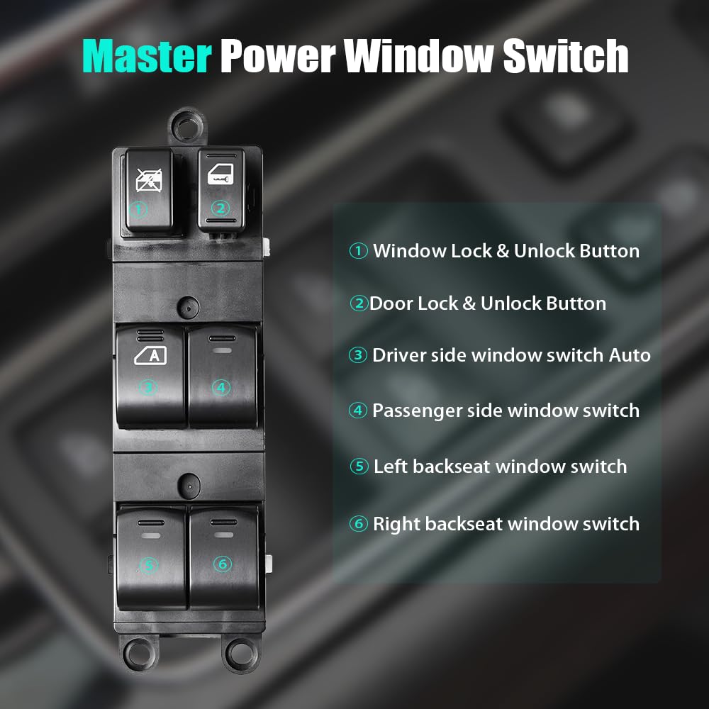 Suitable for Nissan Sylphy Main Driving Side Window Control Switch 25401 ZJ60A Black