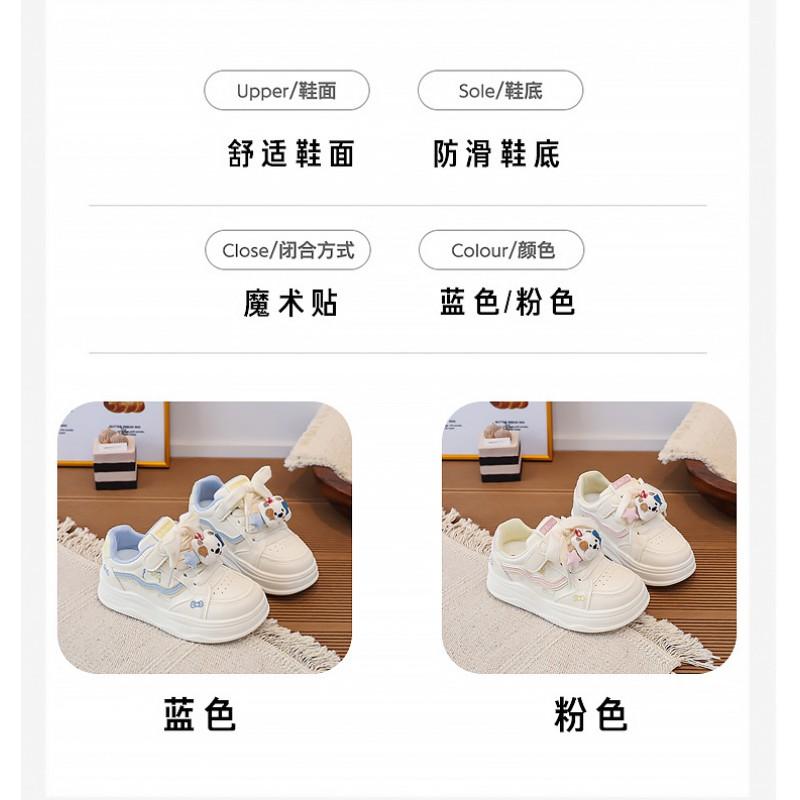 Youth style shoes Girls Cartoon Princess Style Soft Sole White Sneakers Kids Low Top Casual Shoes