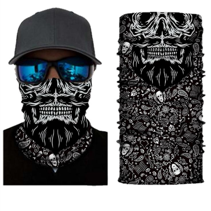 Черная маска черепа платок велосипед мотоциклетный шлем маска военная игра маска