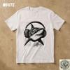 Shark Wearing Headphones Washed T-Shirt Vintage Alternative Unisex Tee
