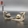 Antique Brass Snail Ornaments - Mini Hand-Held Decor for Car, Office, Home, Coffee Table.