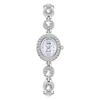 Niche High-End Bracelet Watch Light Luxury Oval Rhinestone Quartz Watch Women'S Small Exquisite Literary Watch