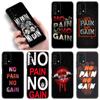 Чехол для телефона для тренажерного зала No Pain No Gain для Xiaomi Redmi Note 5 6 9T K20 K40 K50 Pro 7A 8A 9A 9C 9i 10A 10C A1 S2 TPU Черная крышка