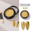 Металлическая зеркальная пудра Металлические блестки для ногтей Золото Шампанское Серебряный гель-лак Хромированная пыль Маникюр DIY Украшение из хлопьев