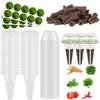 120Pcs Hydroponic Garden Accessories Pod Set Reusable Plant Pod Kit Clear Hydroponic Grow System Seed Pod Kit with 30 Grow