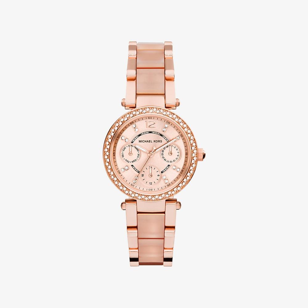 Michael Kors Женские часы Parker с золотым циферблатом - MK6110