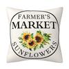 New Spring and Summer Sunflower Truck Pillow Cushion Pillow Case Black and White Plaid Linen Pillow Case