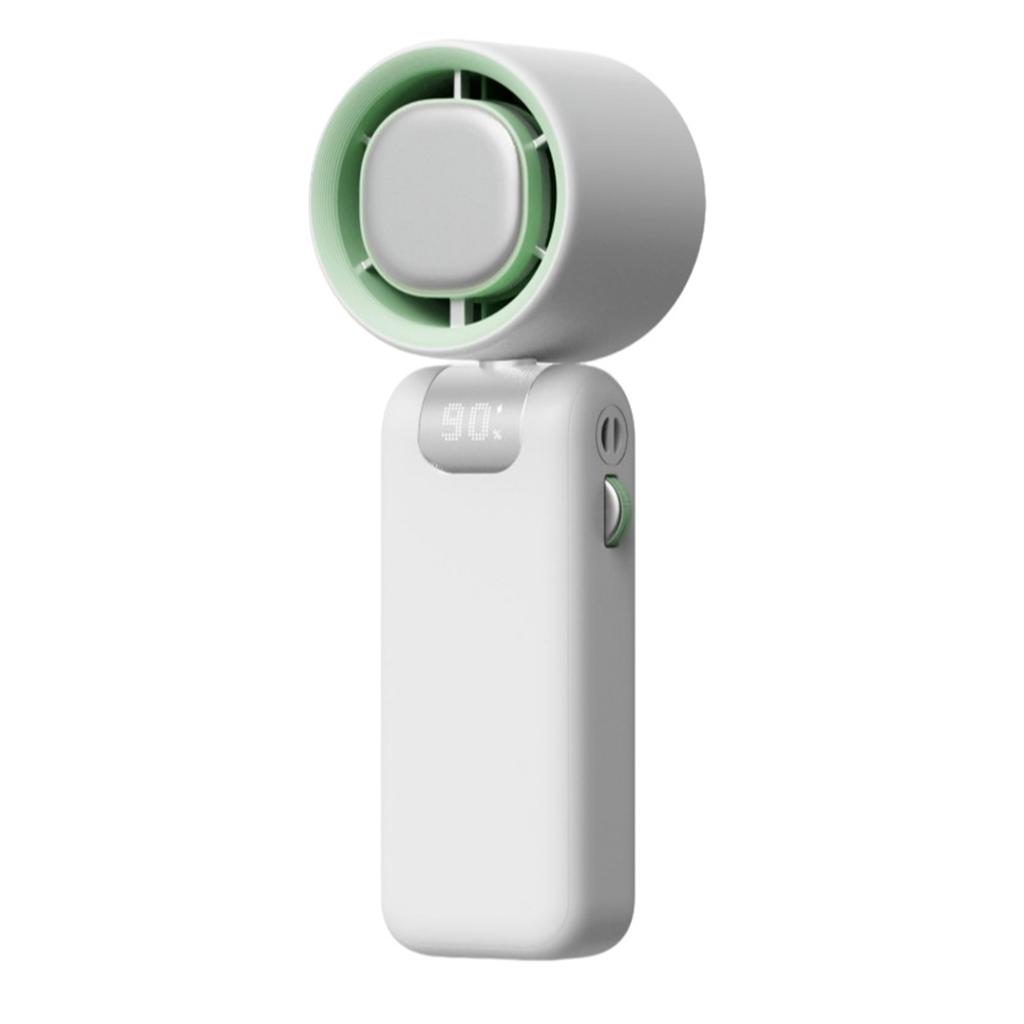 Turbo High-speed Outdoor Folding Handheld Small Fan Portable Usb Charging Digital Display Cooling Neck Fan