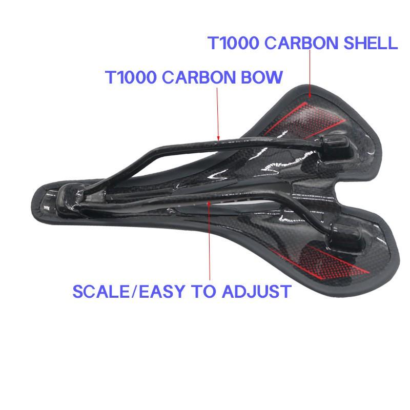 Carbon Fiber Bicycle Saddle Mountain Bike Road Comfort Ergonomic Seat Pad Lightweight Cycling Accessories