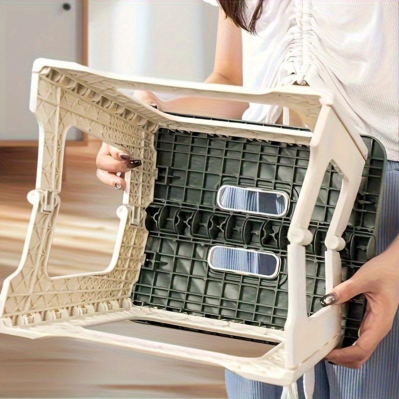 Складная стремянка - Грузоподъемность 300 фунтов Нескользящая подставка для ног, 8,7 дюйма Портативная высота - Компактная бытовая лестница для спальни, ванной, кухни и гостиной