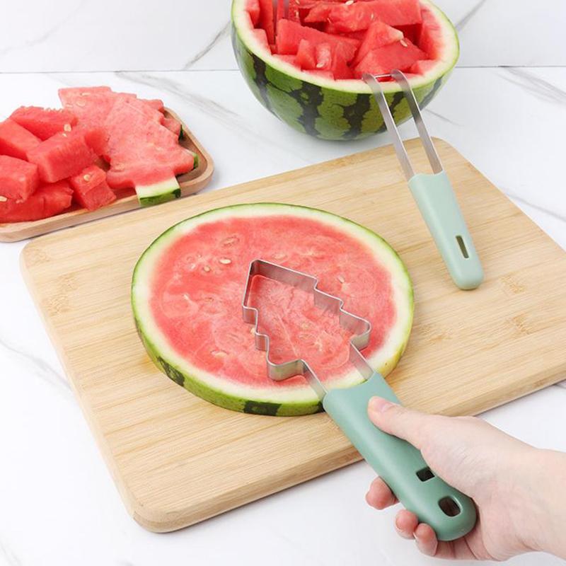 Watermelon Cutter, 3-In-1 Melon Slicer Cutter Tool, Stainless Steel Watermelon Fork Slicer Cutter, Watermelon Knife For Home