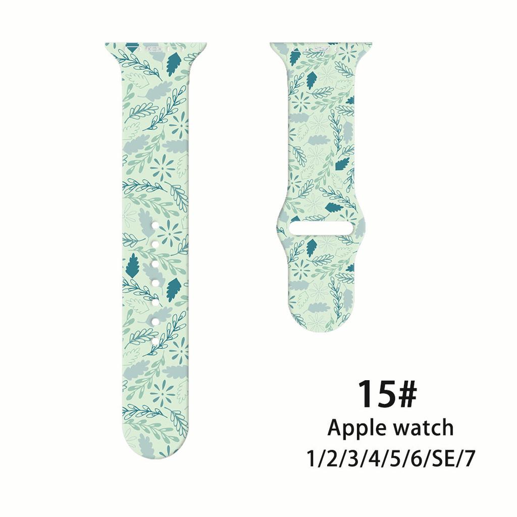 Ремешок Fresh Mori Printed Strap для Apple Watch S10 - мягкий силиконовый спортивный креативный сменный ремешок для iWatch 10/9/8/7/6/5/4/3/2/1/Se/Ultra/Ultra2 49 мм