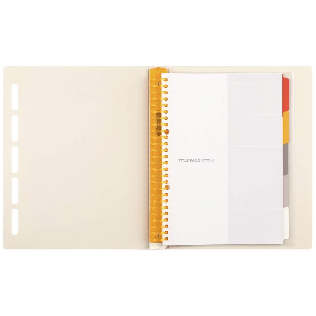 Папка-регистратор Maruman Loose Leaf B5 Curarte 26 отверстий цвета слоновой кости F311-14