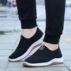 Мужская обувь на мягкой подошве с круглым носком, повседневная мужская текстильная обувь, слипоны, дышащая, черная, весенняя, одинарная