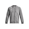 Rival Fleece Full-Zip Hoodie With Solid Color Logo Print Men Tops Grey 1379767-025