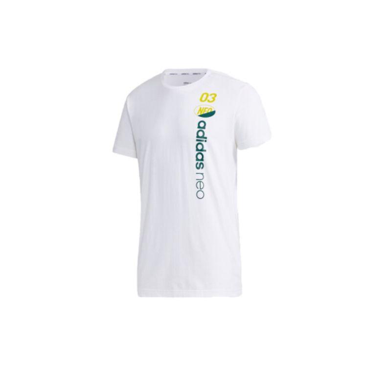 adidas Neo Casual Comfort Sport Футболка с круглым вырезом Мужские топы Белый GK1525