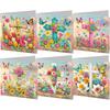6pcs 5D Rhinestone Arts Greetings Birthday Card Handmade Diamond Art Greeting Cards Diamond Painting Christmas Cards Arts Crafts