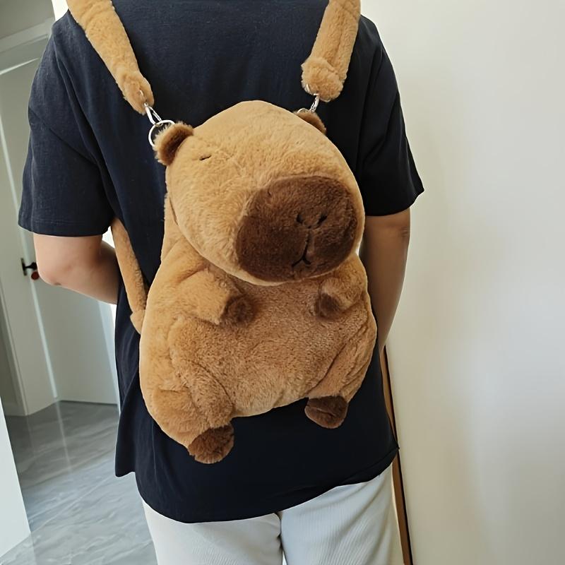 Cute Capybara Plush Backpack for Children, Gift for Girls, Cute Backpack, Playful Accessory, Soft Texture Bag,Stuffed Animals